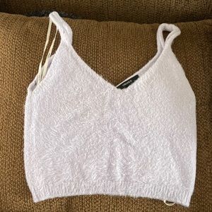 Lavender Fuzzy Crop Top